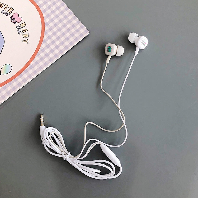 2 paires d'écouteurs intra-auriculaires filaires universels avec microphone, motif dessin animé, basses lourdes, blanc, rose, noir, bleu clair
