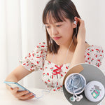 2 paires d'écouteurs intra-auriculaires filaires universels avec microphone, motif dessin animé, basses lourdes, blanc, rose, noir, bleu clair