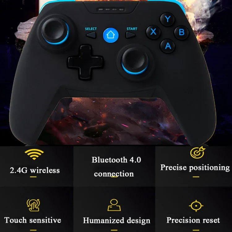 CX-X1  2.4GHz + Bluetooth 4.0 Wireless Game Controller Handle For Android / iOS / PC / PS3, Single Handle (Blue), Handle + Bracket (Blue), Handle + Bracket+ Receiver (Blue)