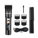 Tondeuse à cheveux électrique pour homme TURBO avec écran numérique LCD