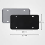 2 Sets Waterproof Rustproof Non-damaging Car Paint Silicone License Plate Frame, US Black, Black