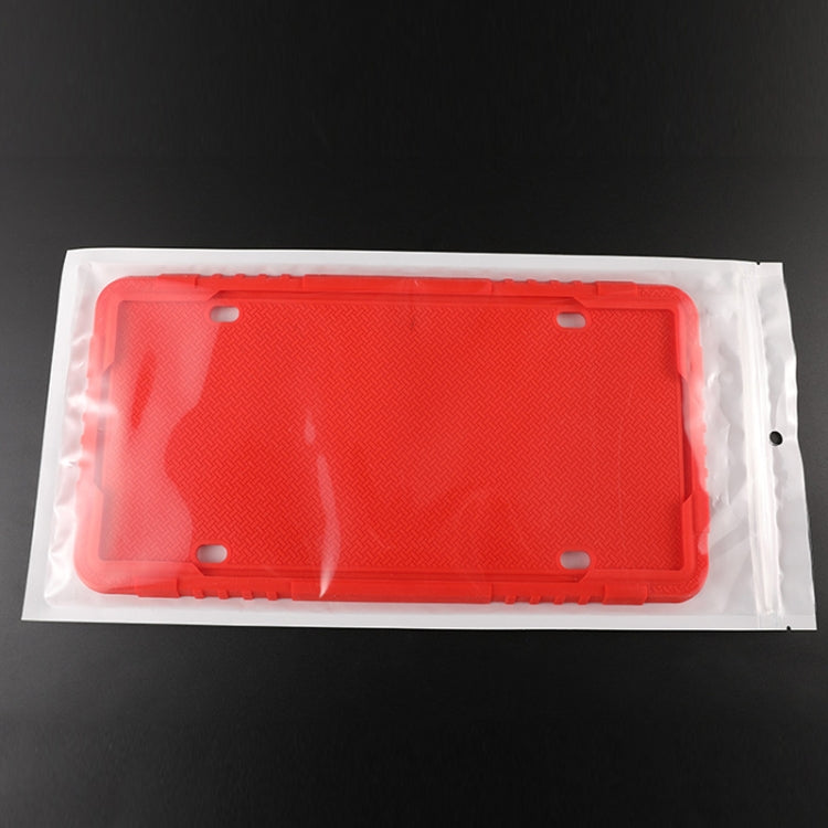 2 Sets Waterproof Rustproof Non-damaging Car Paint Silicone License Plate Frame, US Black, Black