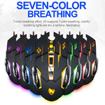 Interface USB T-WOLF V6 Souris Filaire Gaming 6 Boutons 3200 DPI Programmation Mécanique Macro Souris Gaming Lumineuse 7 Couleurs, Longueur du Câble : 1,5m, Version Audio Définition Macro Noir Argent, Version Audio Définition Macro Gris Fer