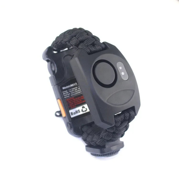 Bracelet alarme montre corde tressée multifonctionnelle parapluie, bracelet de survie extérieur