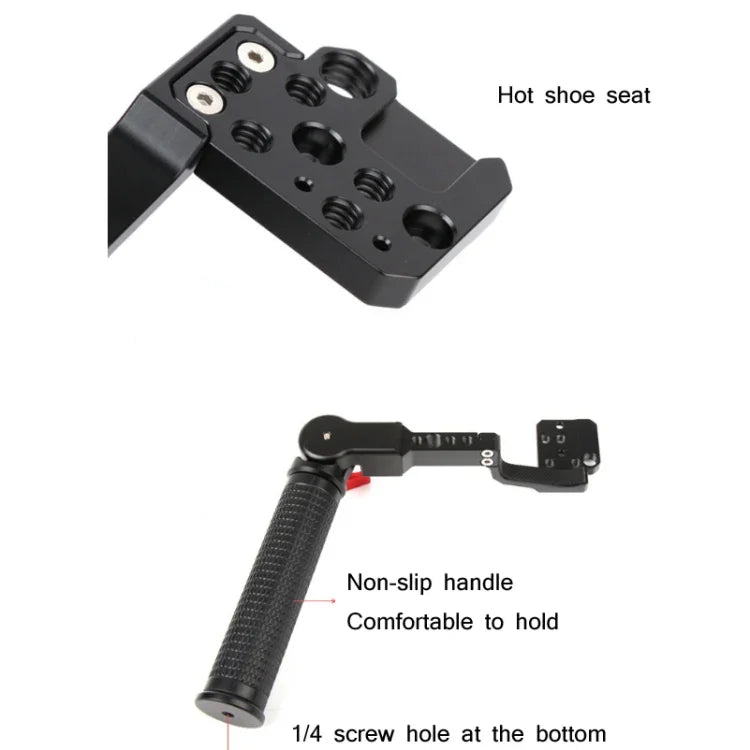 Poignée stabilisatrice Sunnylife RO-Q9233 à angle réglable, type transport, pour drones DJI RONIN RS-C2 / RONIN S / SC