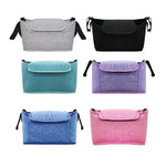 Sac de Rangement Suspendu pour Poussette Sac de Poussette Multifonctionnel Grande Capacité, Gris Lin, Noir Lin, Rose Lin, Violet Lin, Vert Lin, Bleu Lin