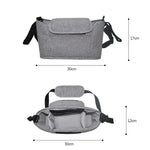 Sac de Rangement Suspendu pour Poussette Sac de Poussette Multifonctionnel Grande Capacité, Gris Lin, Noir Lin, Rose Lin, Violet Lin, Vert Lin, Bleu Lin
