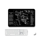 2 tapis de souris de bureau et de jeu antidérapants à transfert de chaleur simple face, 2 mm, 3 mm, 4 mm, 5 mm