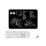 2 tapis de souris de bureau et de jeu antidérapants à transfert de chaleur simple face, 2 mm, 3 mm, 4 mm, 5 mm