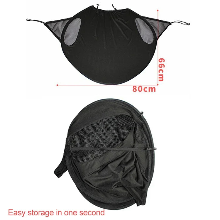 Pare-soleil anti-UV pour poussette, imperméable noir