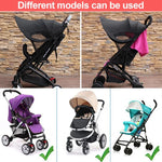 Pare-soleil anti-UV pour poussette, imperméable noir