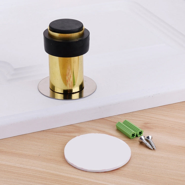Rubber Anti-Collision Door Gear Punching Stainless Steel Round Door Resistant Home Floor-Shaped Cylindrical Door Touch, 46mm Punch, 60mm Punch, 80mm Punch, 46mm Punch-free, 60mm Punch-free, 80mm Punch-free, Brushed Steel 46mm With Plastic Head+Punch-fr...