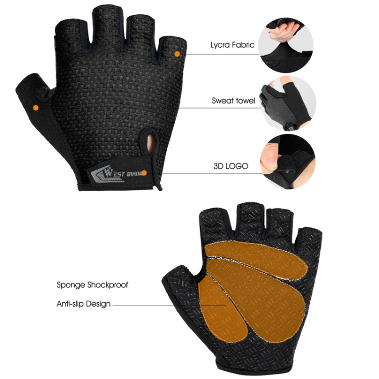 WEST BIKING YP0211218 Gants courts de cyclisme respirants Antidérapants Mitaines, M, L, XL, 2XL