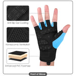 WEST BIKING YP0211217 Gants de cyclisme respirants avec paume en silicone pour l'entraînement de fitness et la protection du poignet, M, L, XL