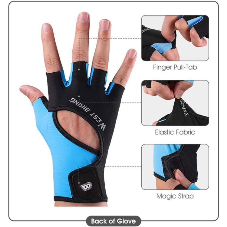 WEST BIKING YP0211217 Gants de cyclisme respirants avec paume en silicone pour l'entraînement de fitness et la protection du poignet, M, L, XL