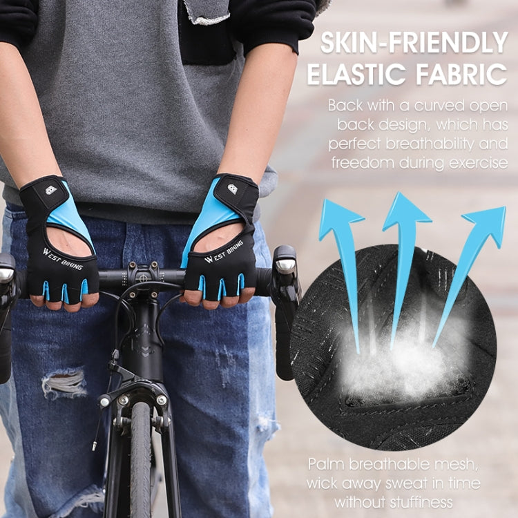 WEST BIKING YP0211217 Gants de cyclisme respirants avec paume en silicone pour l'entraînement de fitness et la protection du poignet, M, L, XL