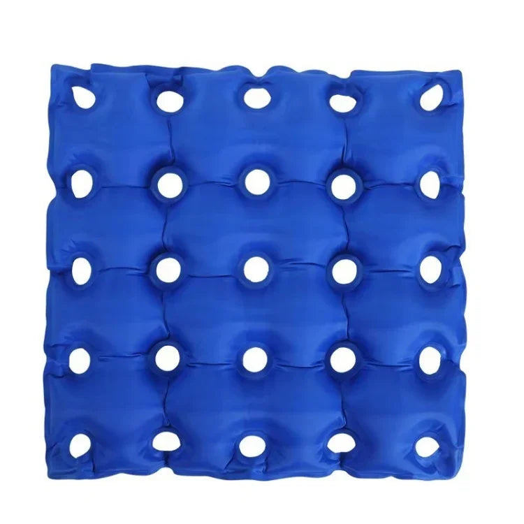 Coussin gonflable médical carré anti-escarres à 25 trous pour fauteuil roulant, Coussin gonflable pour fauteuil roulant