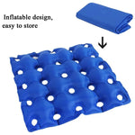 Coussin gonflable médical carré anti-escarres à 25 trous pour fauteuil roulant, Coussin gonflable pour fauteuil roulant