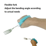 Fourchette à aliments en acier inoxydable 304, pliable, à usage personnel, pour personnes âgées et handicapées, fourchette