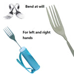 Fourchette à aliments en acier inoxydable 304, pliable, à usage personnel, pour personnes âgées et handicapées, fourchette