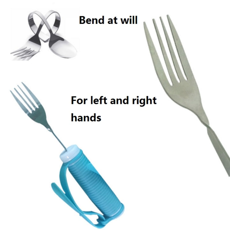 Fourchette à aliments en acier inoxydable 304, pliable, à usage personnel, pour personnes âgées et handicapées, fourchette