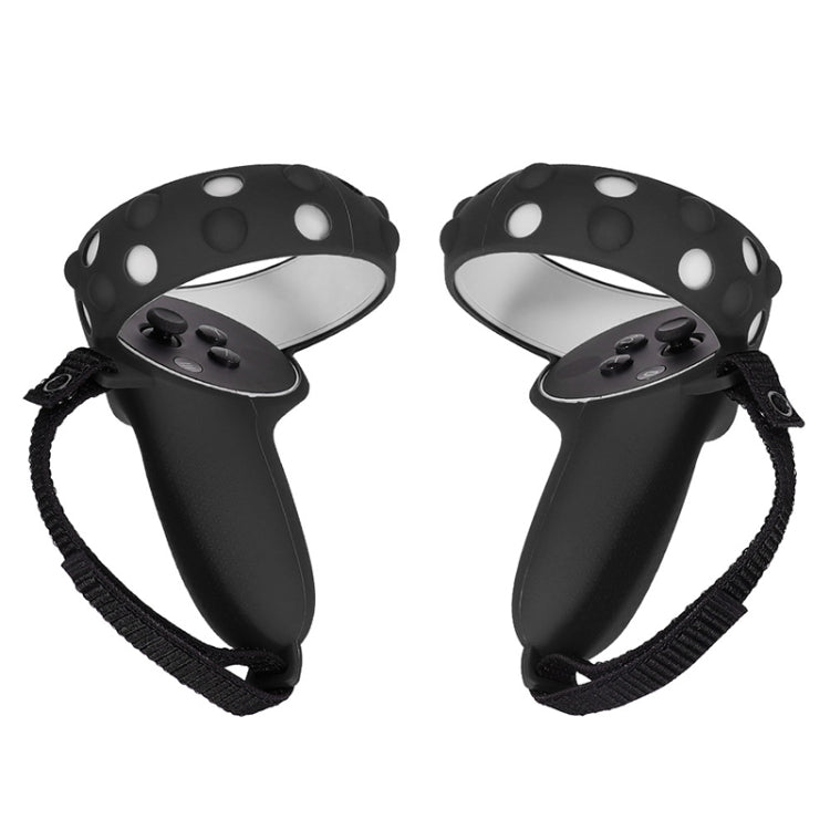 2 jeux de housses de protection en silicone anti-chute et anti-perte GS092 pour manettes Oculus Quest 2, GS092 bleu, GS092 noir
