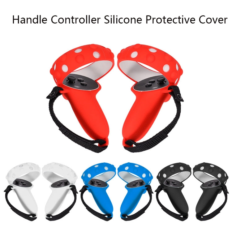 2 jeux de housses de protection en silicone anti-chute et anti-perte GS092 pour manettes Oculus Quest 2, GS092 bleu, GS092 noir