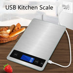 Balance de cuisine portable USB A10-1 pour usage domestique, pâtisserie, thé, balance de précision, 5kg / 1g (blanc), 10kg / 1g (blanc), 15kg / 1g (blanc), 5kg / 1g (or rose), 10kg / 1g (or rose), 15kg / 1g (or rose)