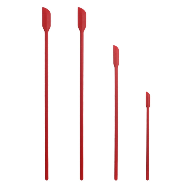 Ensemble de spatules à confiture et racloirs de bouteille cosmétiques en silicone à mini-pointe 4 en 1, 4 en 1 rouge, 4 en 1 noir, 4 en 1 coloré, 4 en 1 violet, 4 en 1 vert