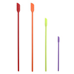 Ensemble de spatules à confiture et racloirs de bouteille cosmétiques en silicone à mini-pointe 4 en 1, 4 en 1 rouge, 4 en 1 noir, 4 en 1 coloré, 4 en 1 violet, 4 en 1 vert