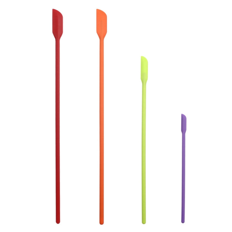 Ensemble de spatules à confiture et racloirs de bouteille cosmétiques en silicone à mini-pointe 4 en 1, 4 en 1 rouge, 4 en 1 noir, 4 en 1 coloré, 4 en 1 violet, 4 en 1 vert
