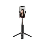 Support trépied avec éclairage d'appoint CYKE AB202 Phantom tout-en-un Bluetooth pour téléphone portable, perche à selfie pour diffusion en direct sur bureau