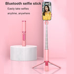 Support trépied avec éclairage d'appoint CYKE AB202 Phantom tout-en-un Bluetooth pour téléphone portable, perche à selfie pour diffusion en direct sur bureau