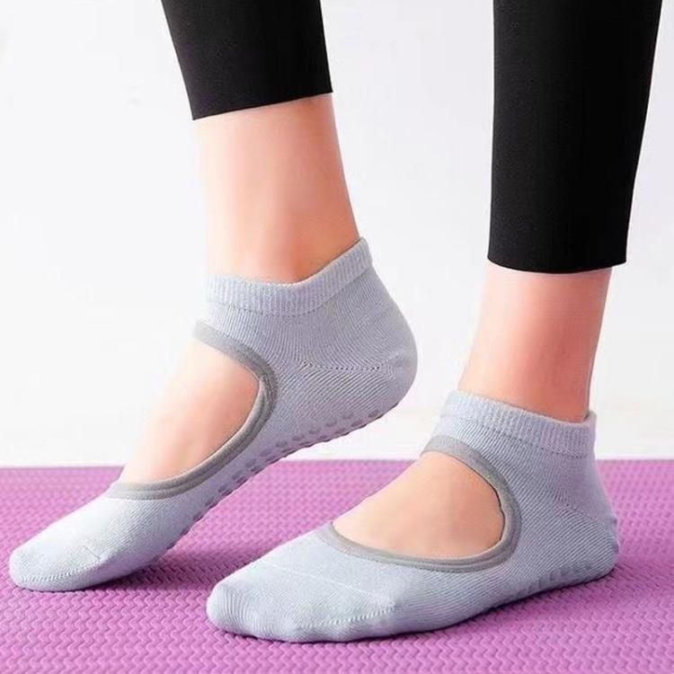 Chaussettes de yoga et danse antidérapantes sans talon pour salle de sport intérieure, 35-42