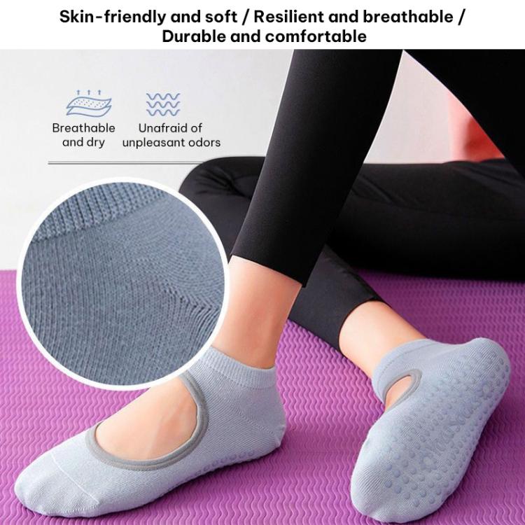 Chaussettes de yoga et danse antidérapantes sans talon pour salle de sport intérieure, 35-42