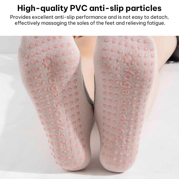 Chaussettes de yoga et danse antidérapantes sans talon pour salle de sport intérieure, 35-42