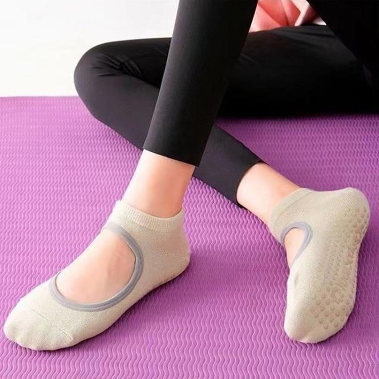 Chaussettes de yoga et danse antidérapantes sans talon pour salle de sport intérieure, 35-42