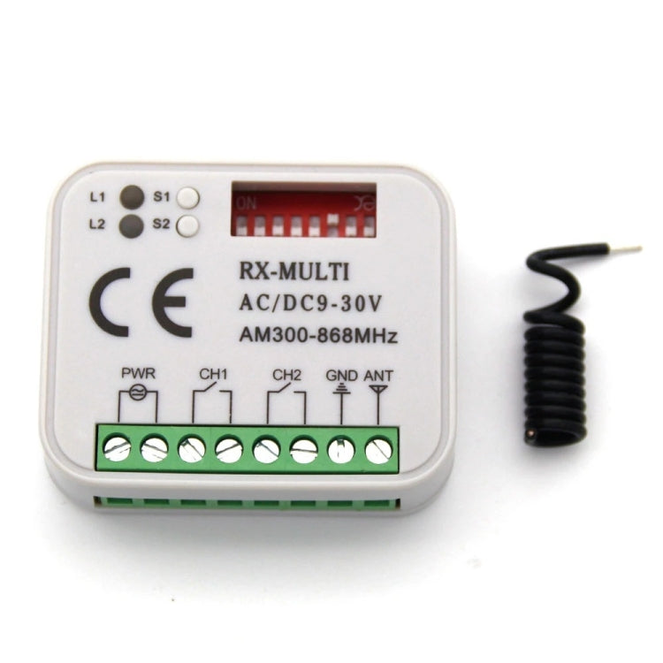 Interrupteur récepteur télécommande multi-fréquence code roulant et code fixe pour porte de garage LZ-068