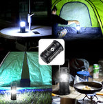 Lampe de tente LED, rechargeable solaire, lumière de camping étirable multifonctionnelle, support de sortie USB, solaire + prise UE