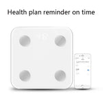 Pèse-personne intelligent 8066 à graisse corporelle, Balance de poids Bluetooth domestique, Style pile (blanc), Style rechargeable (blanc)
