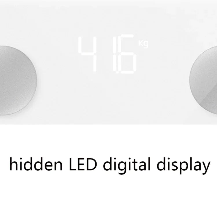 Pèse-personne intelligent 8066 à graisse corporelle, Balance de poids Bluetooth domestique, Style pile (blanc), Style rechargeable (blanc)
