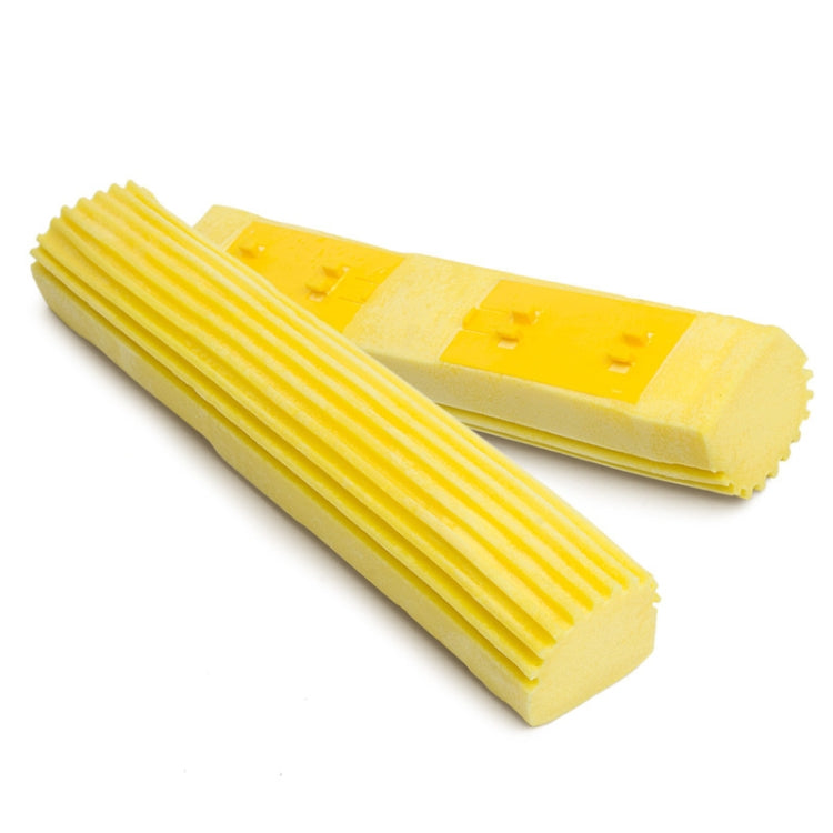 2 PCS Tête de rechange pour balai serpillère universel, 28 cm, demi-pli, bouche étroite, jaune, gris
