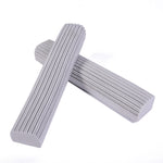 2 PCS Tête de rechange pour balai serpillère universel, 28 cm, demi-pli, bouche étroite, jaune, gris