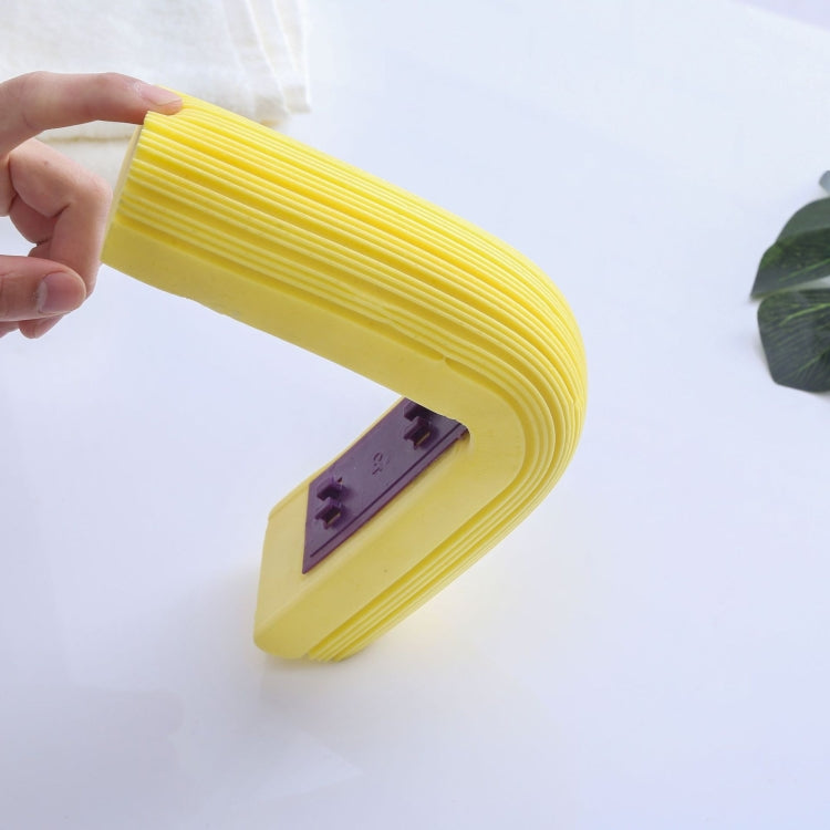 2 PCS Tête de rechange pour balai serpillère universel, 28 cm, demi-pli, bouche étroite, jaune, gris