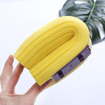 2 PCS Tête de rechange pour balai serpillère universel, 28 cm, demi-pli, bouche étroite, jaune, gris