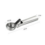 Cuillère à glace en acier inoxydable Cuillère à dessert Cuillère à boules de crème glacée, 4 pièces en acier inoxydable
