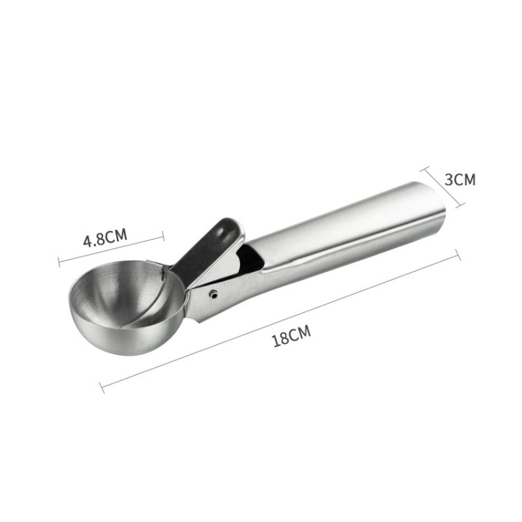 Cuillère à glace en acier inoxydable Cuillère à dessert Cuillère à boules de crème glacée, 4 pièces en acier inoxydable