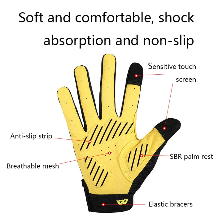 WEST BIKING YP0211209 Gants de vélo antichoc, antidérapants et tactiles, tailles M, L, XL