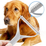 Peigne pour animaux de compagnie en alliage de zinc double face pour le nettoyage et l'épilation des chats et des chiens, alliage de zinc argent petit, alliage de zinc argent grand, alliage de zinc noir petit, alliage de zinc noir grand
