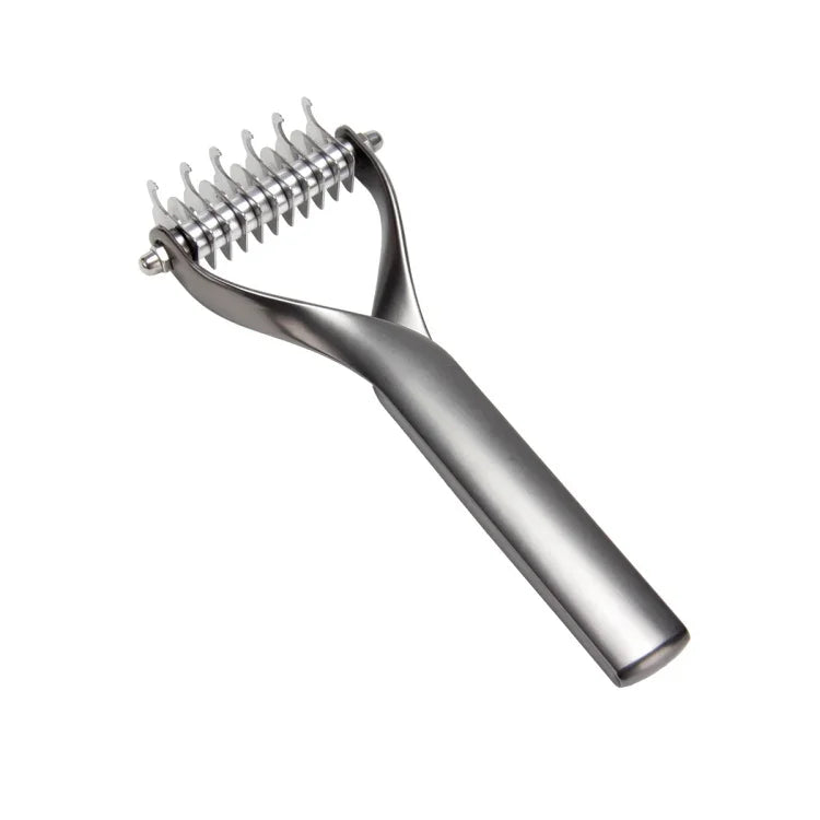 Peigne pour animaux de compagnie en alliage de zinc double face pour le nettoyage et l'épilation des chats et des chiens, alliage de zinc argent petit, alliage de zinc argent grand, alliage de zinc noir petit, alliage de zinc noir grand
